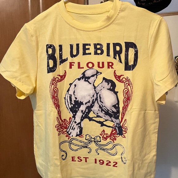Yellow Bluebird Graphic T-Shirt - Picture 1 of 1